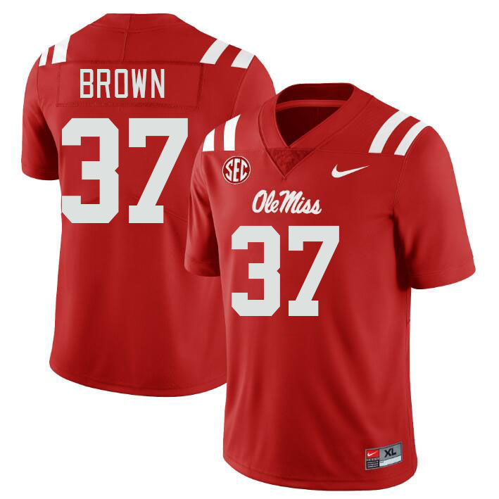 Men #37 AJ Brown Ole Miss Rebels College Football Jerseys Stitched Sale-Red - Click Image to Close